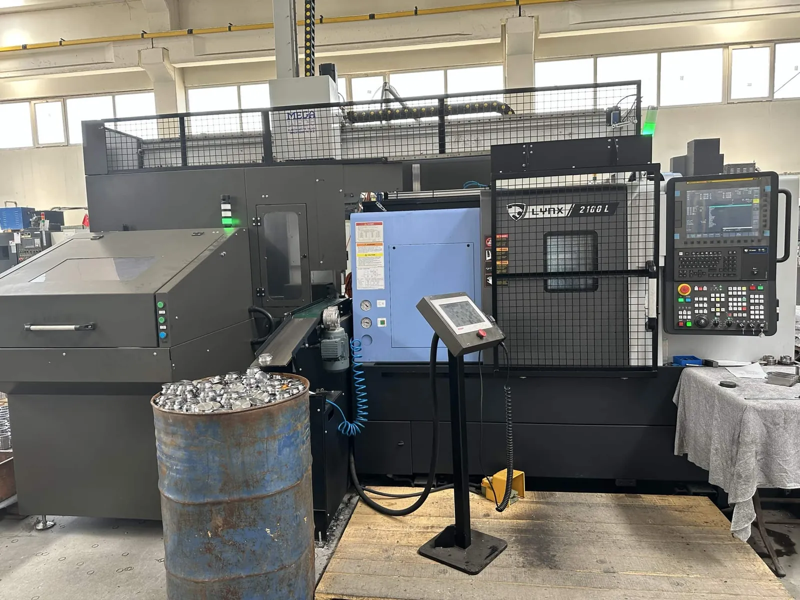 CNC turning centre in production