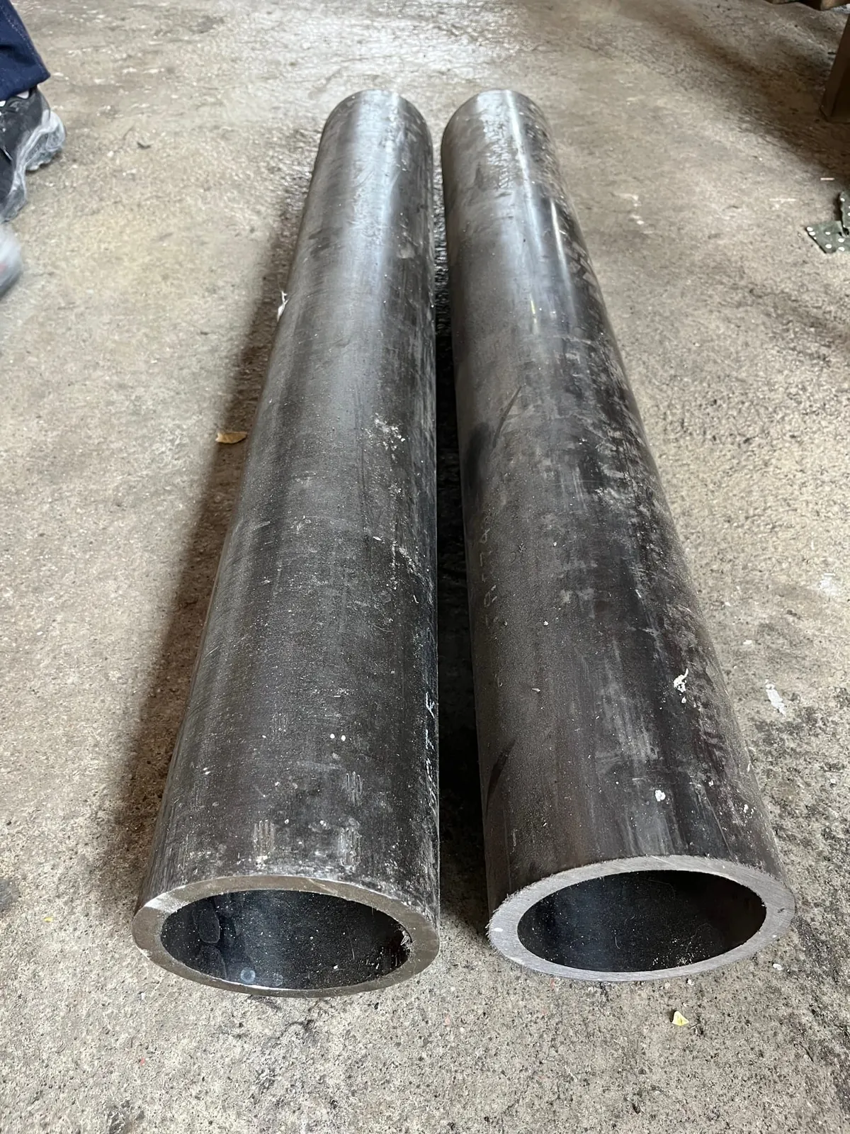 Steel tubes prepared for roller shells